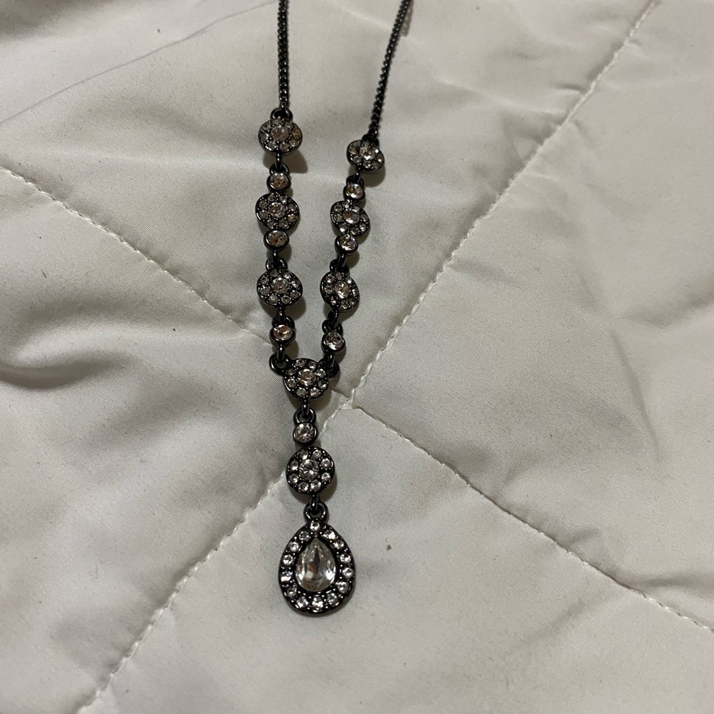 Givenchy Elegant Black and Silver Necklace